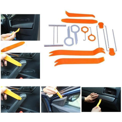 Bộ dụng cụ tháo lắp nội thất 12 món, đồ nhựa cho xe ô tô