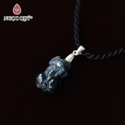 Mặt dây chuyền tỳ hưu sapphire mệnh thủy, mộc - Ngọc Quý Gemstones