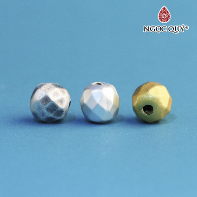 Charm bạc tròn 3D - Ngọc Quý Gemstones