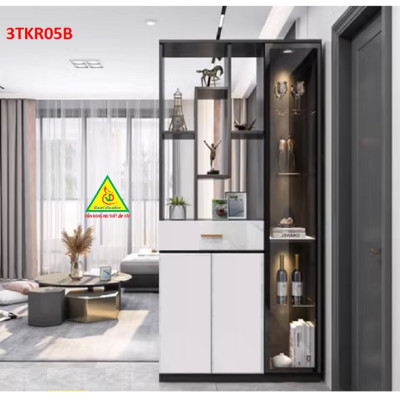 Vách ngăn kiêm tủ rượu trang trí phòng khách 3TKR05 - Nội thất lắp ráp Viễn Đông ADV