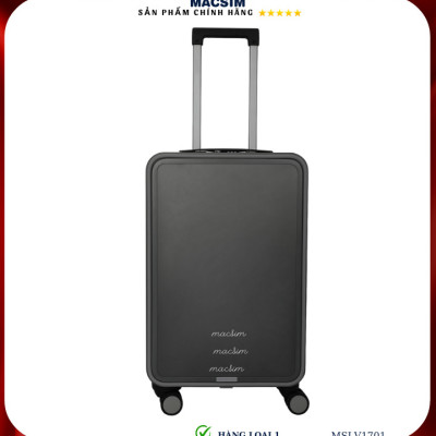 Vali hợp kim nhôm cao cấp Macsim MSLV1701 cỡ 20 inches màu ghi hàng loại 1
