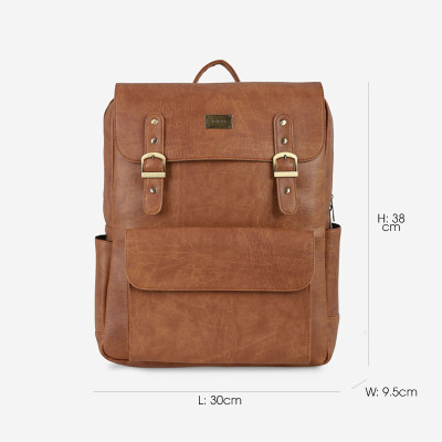 Balo da nam nữ công sở khóa gài thanh lịch UBP2 - 5021, ba lô đựng laptop 15 inch