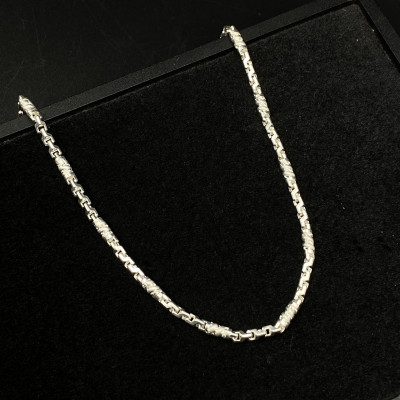 Dây Chuyền Nam Bạc Ta Họa Tiết Đốt Rồng Bạc Hiểu Minh DBN085