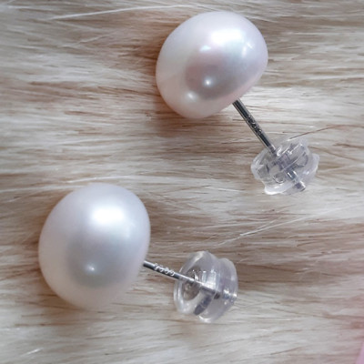 Bông tai bạc ngọc trai nuôi BHBT374