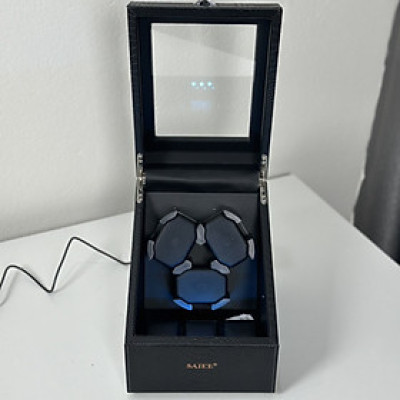 [BH 2 Năm Động Cơ] Hộp Đồng Hồ Cơ 3 Xoay + 3 Tĩnh Vỏ Da Sần Dày Có Đèn Led