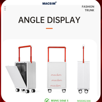 Vali cao cấp Macsim SMLV2306 cỡ 20 inch màu trắng, màu xanh, màu tím - Hàng loại 1