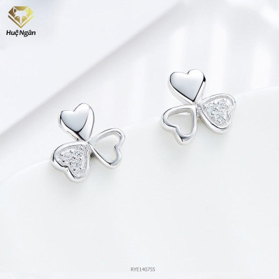 Bông tai bạc Ý Huệ Ngân - Cỏ ba lá may mắn RYE140755