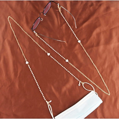 Dây đeo gọng kính mix charm trái tim hạt cườm độc đáo phụ kiện kính hot trend dây đeo khẩu trang chống thất lạc