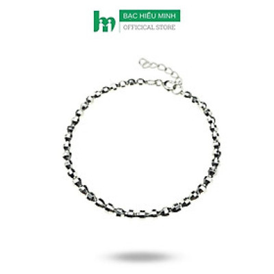 Lắc Tay Nữ Bạc Hiểu Minh LTU526 Bi Phay