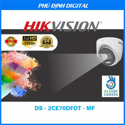 ( CHÍNH HÃNG) Camera HDTVI dome Hikvision FULL COLOR 2mp mã DS-2CE70DF0T-MF - Hàng Chính Hãng 