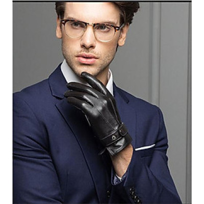 Găng tay mùa đông dành cho nam giới BHY8597 Găng tay nam da cừu phong cách.