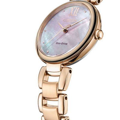 Đồng Hồ Citizen Nữ Dây Kim Loại Máy Eco-Drive EM0533-82Y - Mặt Xà Cừ (Sapphire)