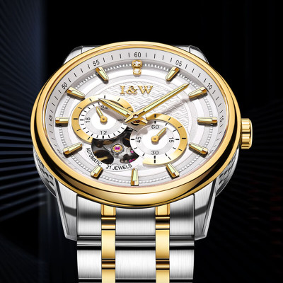 Đồng hồ nam chính hãng IW CARNIVAL IW627G-1 Kính sapphire ,chống xước ,Chống nước 30m ,Bảo hành 24 tháng,Máy cơ (Automatic),dây kim loại thép không gỉ 316L, thiết kế đơn giản dễ đeo