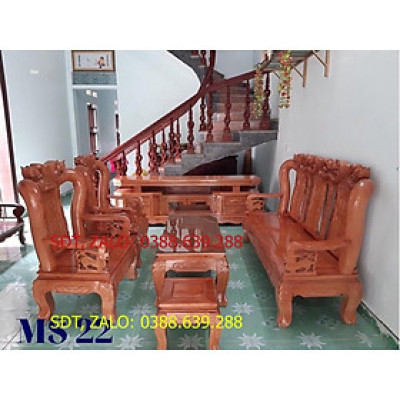 Bộ bàn ghế minh quốc đào và kệ ti vi gỗ sồi nga