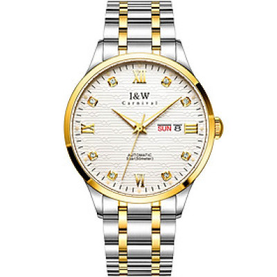 Đồng hồ nam chính hãng IW CARNIVAL IW651G-1 Kính sapphire ,chống xước ,Chống nước 50m ,Bảo hành 24 tháng,Máy cơ (Automatic),dây kim loại thép không gỉ 316L, thiết kế đơn giản dễ đeo