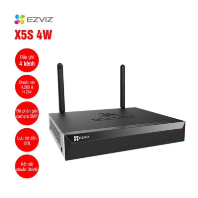 Đầu ghi EZVIZ IP không dây 8 kênh CS-X5S(8W)  4 kênh EZVIZ X5S 4W - hàng chính hãng