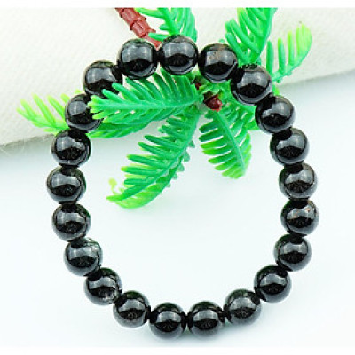 Vòng tay thạch anh tóc đen Rutilated Quartz tự nhiên 8 li 21 hạt