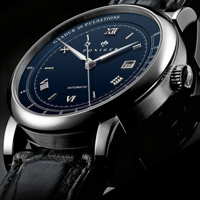 Đồng hồ nam Poniger P305-2 Chính hãng ,Kính sapphire nguyên khối ,chống xước,chống nước 50m,mặt xanh navy vỏ trắng dây da nâu ( đen) xịn,vỏ máy thép không gỉ 316L,Đồng hồ cơ (Automatic) bảo hành 24 tháng, hàng mới 100%,thiết kế trẻ trung và sang trọng
