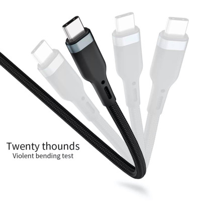 Cáp Dữ Liệu WiWu Platinum Cable PT02 USB - Type-C Dây Lõi Đồng Dày Dặn, Chống Nhiễu Hiệu Quả - Hàng Chính Hãng