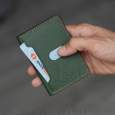 Ví Đựng Thẻ Nam Nữ Da Epsom Handmade Lealux Mini Epsom Wallet 1