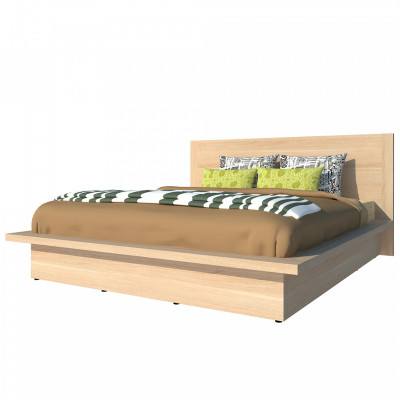 Giường ngủ cao cấp Tundo màu vàng sồi 140cm x 200cm