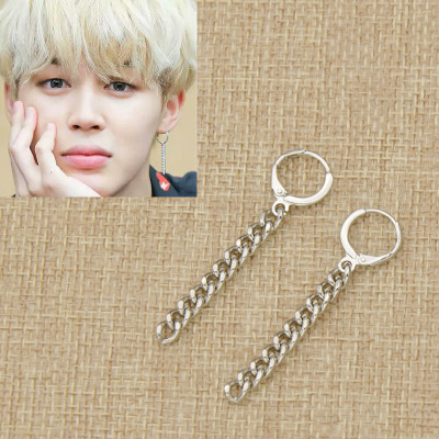 Bông tai nam thần unisex xích xỏ lỗ tròn hot hit