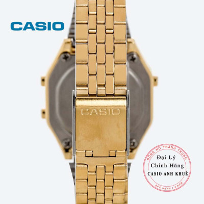 Đồng hồ điện tử nữ Casio Vintage LA680WGA-1DF dây kim loại
