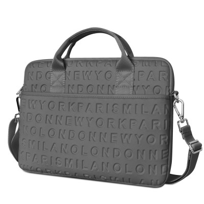 Túi Wiwu Cosmo Slim Case Dành Cho Laptop, Ultrabook Họa Tiết Khắc Nổi Chữ Cái Alphabet Cực Độc Đáo - Hàng Chính Hãng