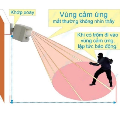 Thiết bị chống trộm báo động , báo khách hồng ngoại HT vùng cảm biến rộng siêu nhạy độ chính xác cao