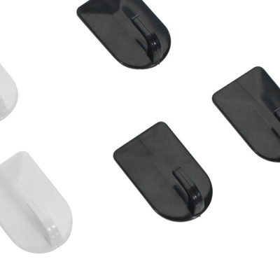 Bộ 3 móc treo phòng tắm | JYSK Riala | nhựa | đen/trắng | R3.5xD2xC6cm