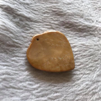 MẶT DÂY CHUYỀN NAM HÌNH TRÁI TIM ĐÁ CASIDON VÀNG 38MM