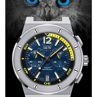 Đồng hồ nam chính hãng IW CARNIVAL IW605G-1 Kính sapphire ,chống xước ,Chống nước 30m ,Bảo hành 24 tháng,Máy điện tử(Pin),dây da cao cấp, thiết kế đơn giản dễ đeo