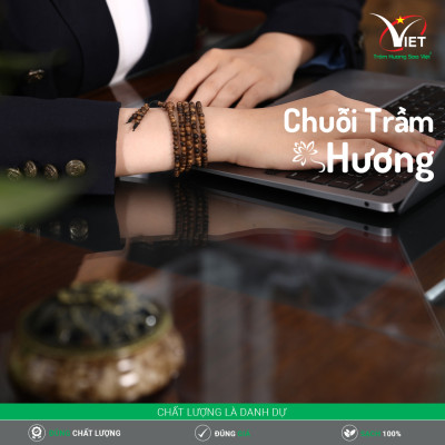 Chuỗi Trầm Thiên Nhiên - Trầm Chìm - Mùi Thơm Nhẹ
