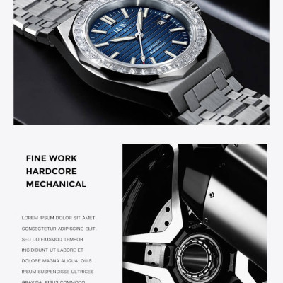 Đồng hồ nam chính hãng IW CARNIVAL IW733G-1 Kính sapphire ,chống xước ,Chống nước 50m ,Bảo hành 24 tháng,Máy cơ (Automatic),dây kim loại thép 316L không gỉ, thiết kế đơn giản dễ đeo