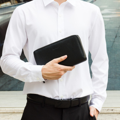 Ví Da Nam cầm tay Gianni Conti Italy VP0202BLA - Đen 