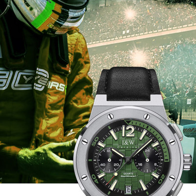 Đồng Hồ Nam I&W Carnival 605G2 Chính Hãng Full Box Chống Nước Kính Chống Xước Dây Da Cao Cấp BH24T (Máy Pin-Quartz)