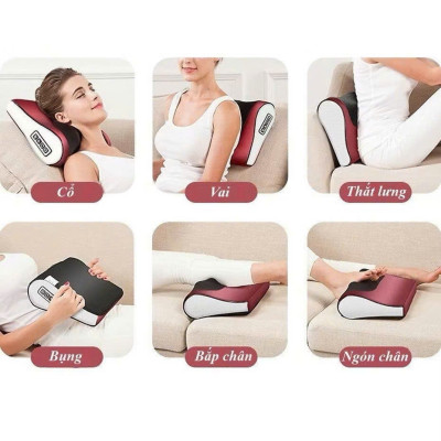 Gối Masjage Hồng Ngoại Đa Năng 20 Bi – Giúp Giảm Đau Mỏi Lưng, Vai, Gáy Hiệu Qu