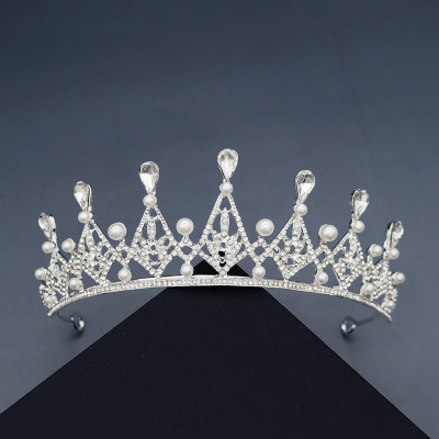 Vương miện cô dâu đài các đá và ngọc trai VM13
