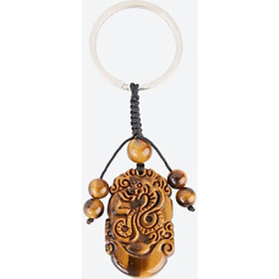 Móc khóa đá mắt hổ tuổi Tỵ Ngọc Quý Gemstones