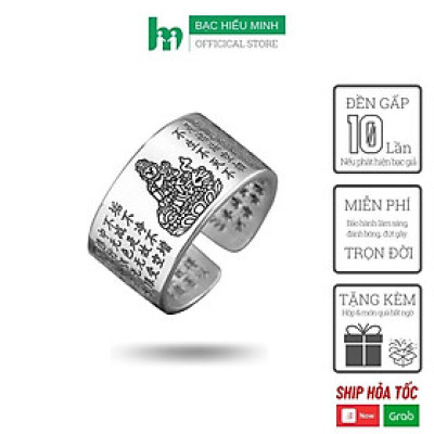Nhẫn Nam Bạc Thái Phật Bản Mệnh Phổ Hiền Bồ Tát Tuổi Thìn , Tỵ BẠC HIỂU MINH NA543-TT