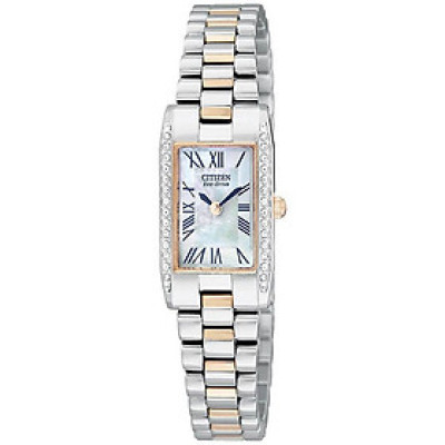 Đồng Hồ Nữ Citizen Đính Đá Swarovski Dây Thép Không Gỉ EW9816-51D - Mặt Xà Cừ
