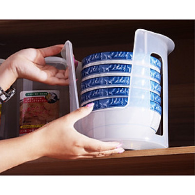 Khay cất bát đĩa gọn gàng Sanada φ14.9cm bằng nhựa cao cấp - Made in Japan