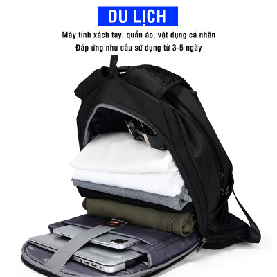 Balo laptop 15.6 inch phượt đa năng cao cấp REEYEE RY118B - Hàng Chính Hãng