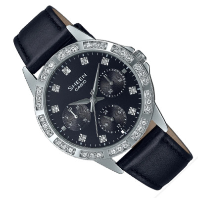 Đồng Hồ Casio Nữ Sheen Dây Da SHE-3517L-1AUDF