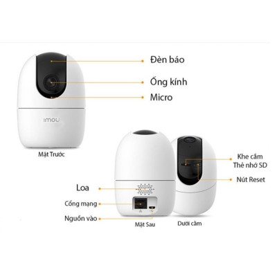 Camera IMOU Wifi A22EP 2MP, A32EP 3MP, A42P 4MP xoay 360 độ đàm thoại 2 chiều - TRANGIATELECOM Hàng chính hãƞg Hàng nhập khẩu