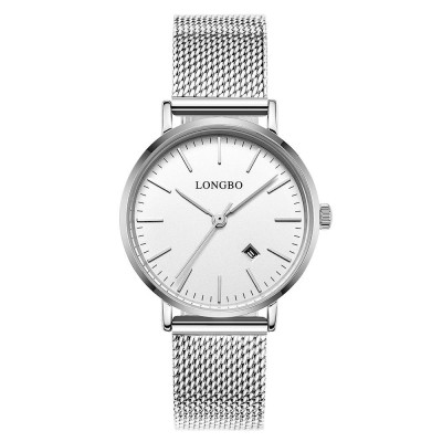 Đồng hồ LONGBO Thời trang Phong cách hiện đại Thắt lưng hợp kim lưới nam & nữ 