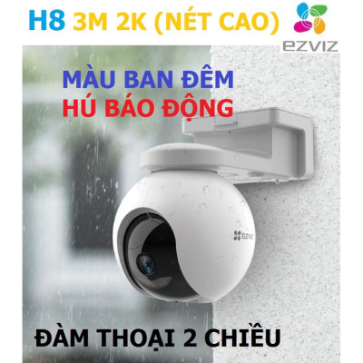 Camera Wifi Ezviz H8 3M 2K Quay 360 độ, Tính hợp AI, Đàm Thoại 2 Chiều, Có Màu Đêm - Hàng chính hãng