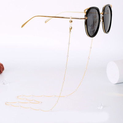 Dây đeo gọng kính chuỗi hạt châu trắng nhỏ đẹp phong cách cá tính unisex phụ kiện đeo khẩu trang đeo tai nghe không dây