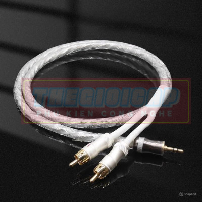ROGTZ Cáp HiFi Liton 3.5mm Ra 2RCA Mạ Bạc Cho Ampli, Điện Thoại, PC Dài 1.5M - Hàng Nhập Khẩu