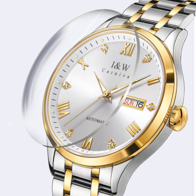 Đồng hồ nam chính hãng IW CARNIVAL IW679G-1 Kính sapphire ,chống xước ,Chống nước 30m ,Bảo hành 24 tháng,Máy cơ (Automatic),dây kim loại thép không gỉ 316L, thiết kế đơn giản dễ đeo